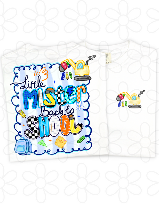 Little Mister Back To School Kids Completed Tee