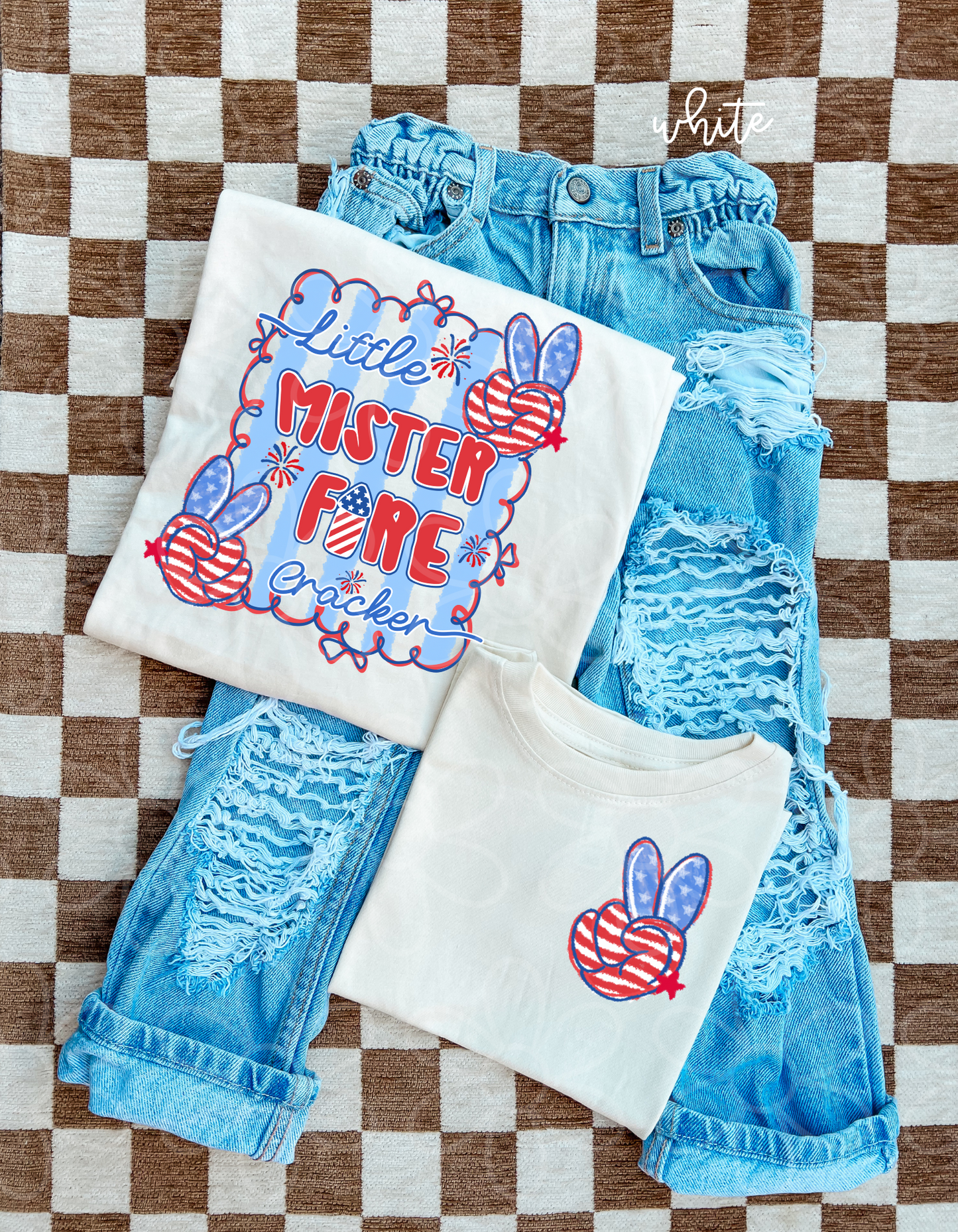 Little Mister Fire Cracker Kids Completed Tee