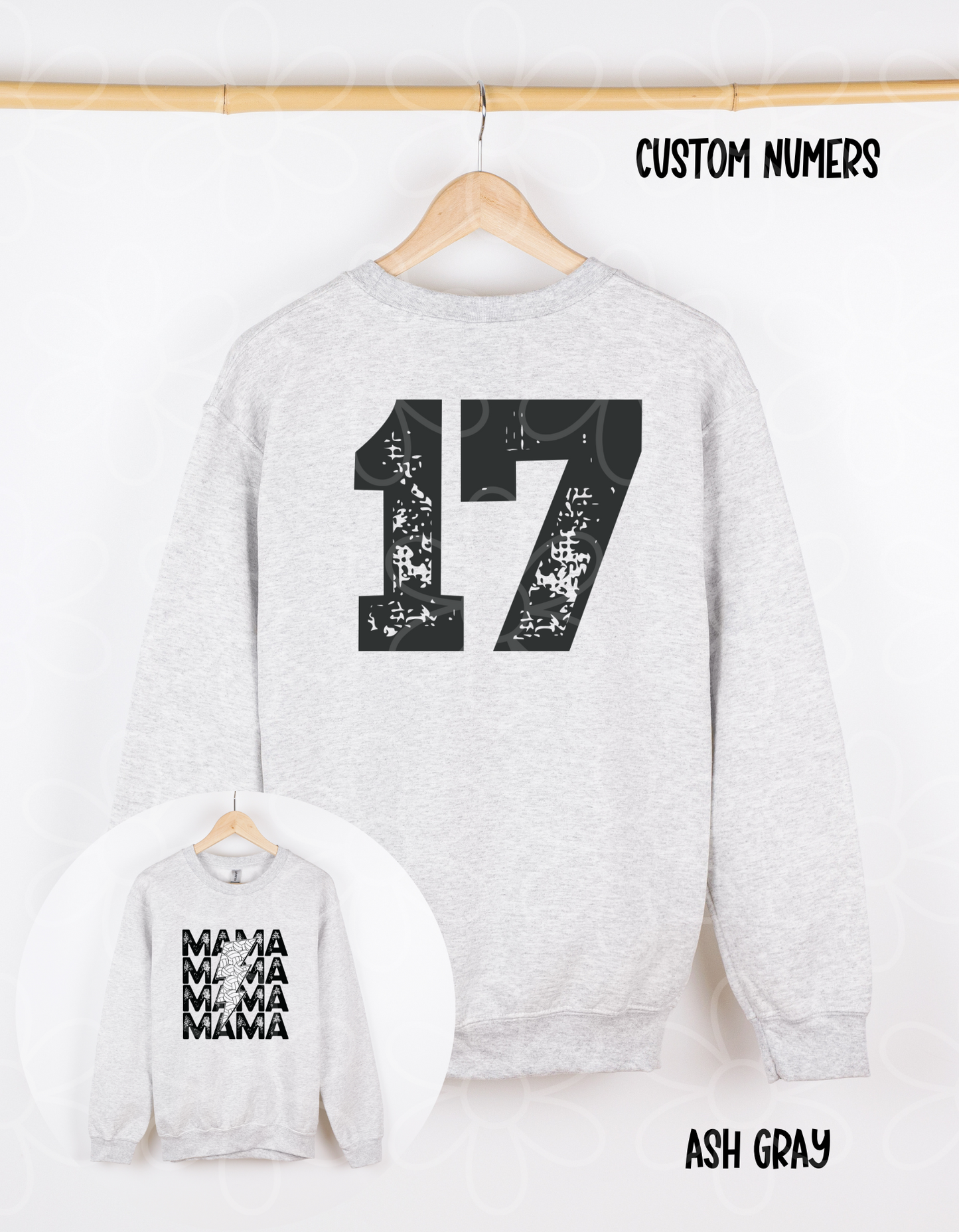 Mama Volleyball Bolt Custom Number Completed Tee