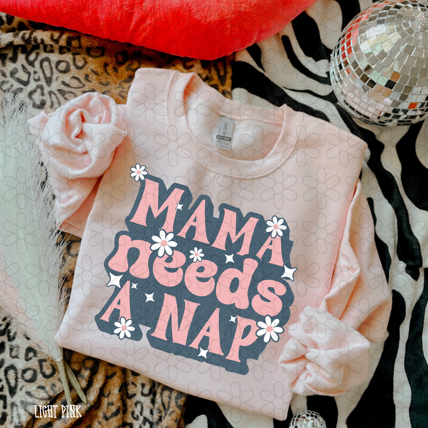 Mama Needs A Nap Flowers DTF Transfer