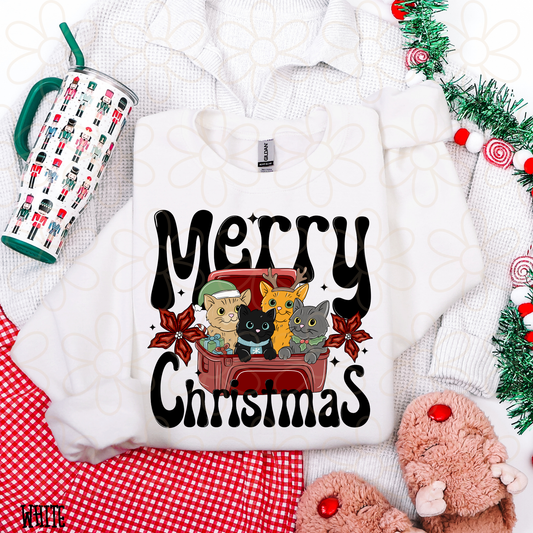 Merry Christmas Cats Kids Completed Tee