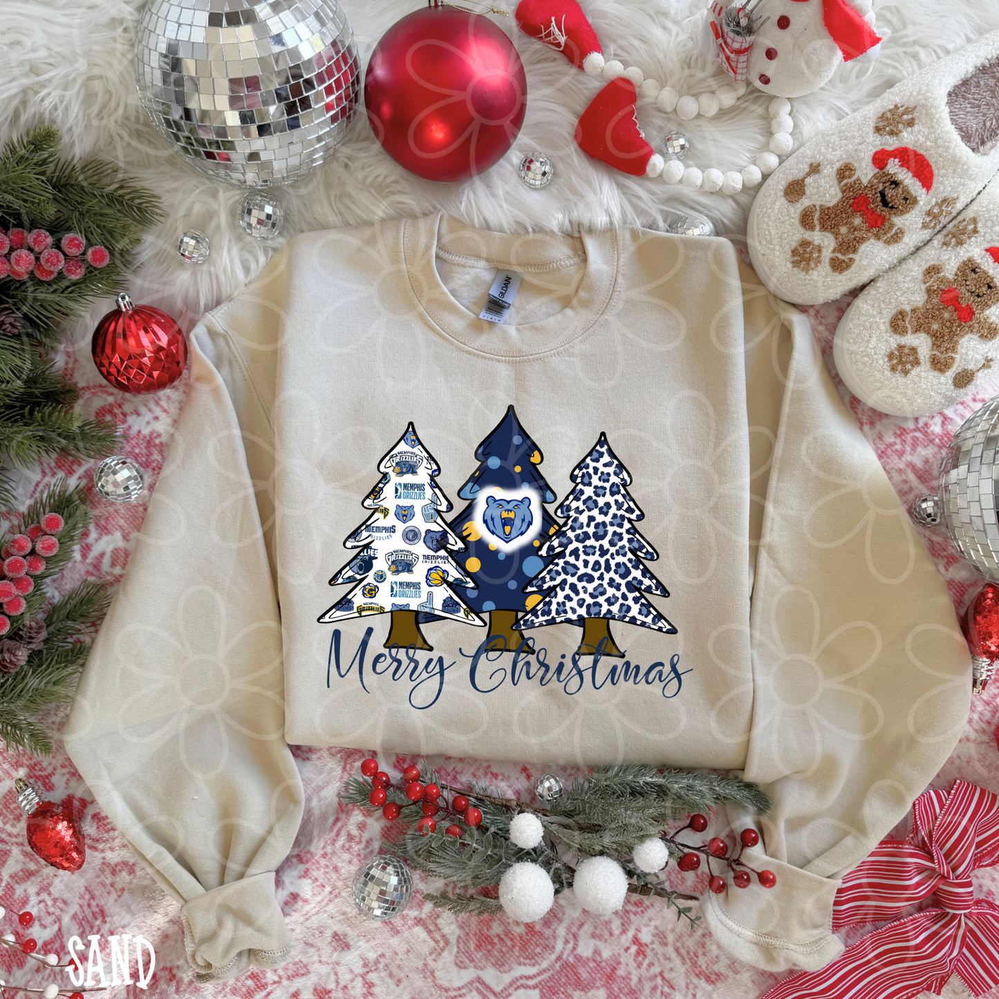 Merry Christmas Sports Team Trees (Multiple Options) DTF Transfer