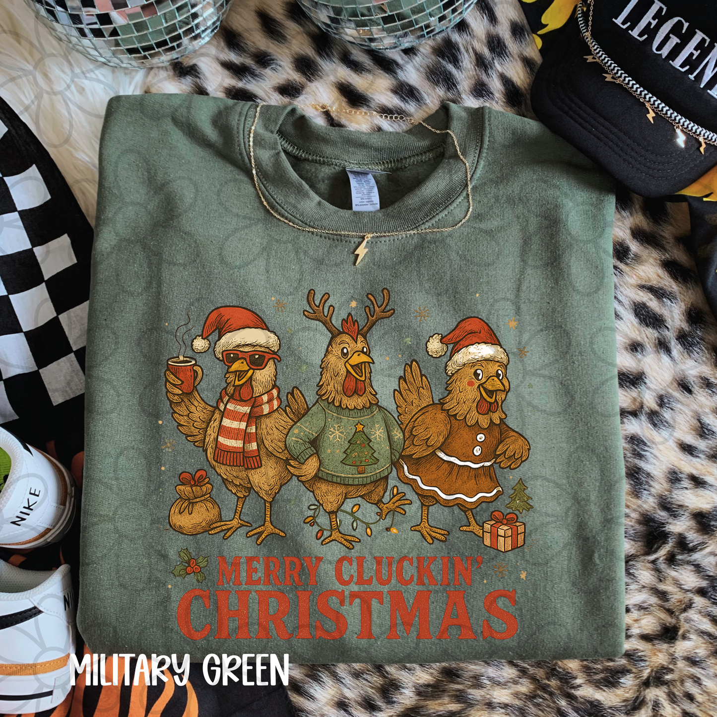 Merry Cluckin Christmas DTF Transfer