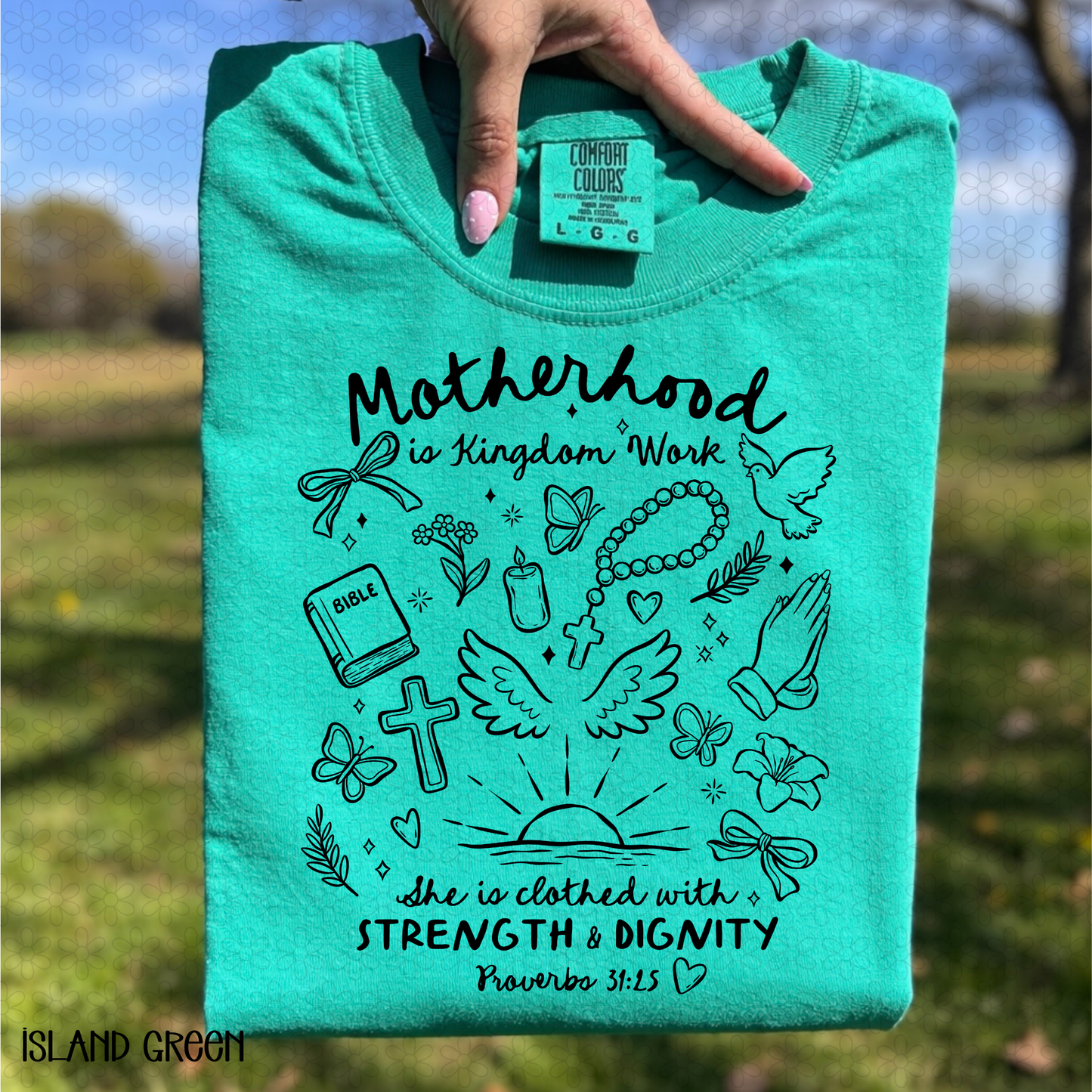 Motherhood Is Kingdom Work - Black DTF Transfer