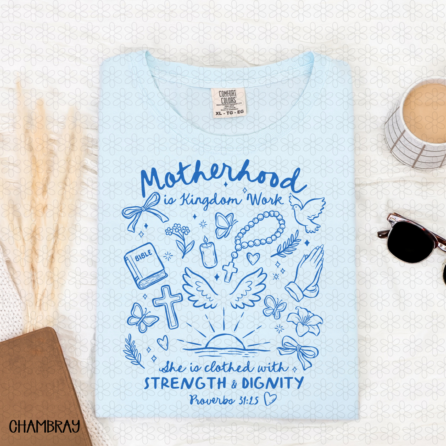 Motherhood Is Kingdom Work - Blue DTF Transfer