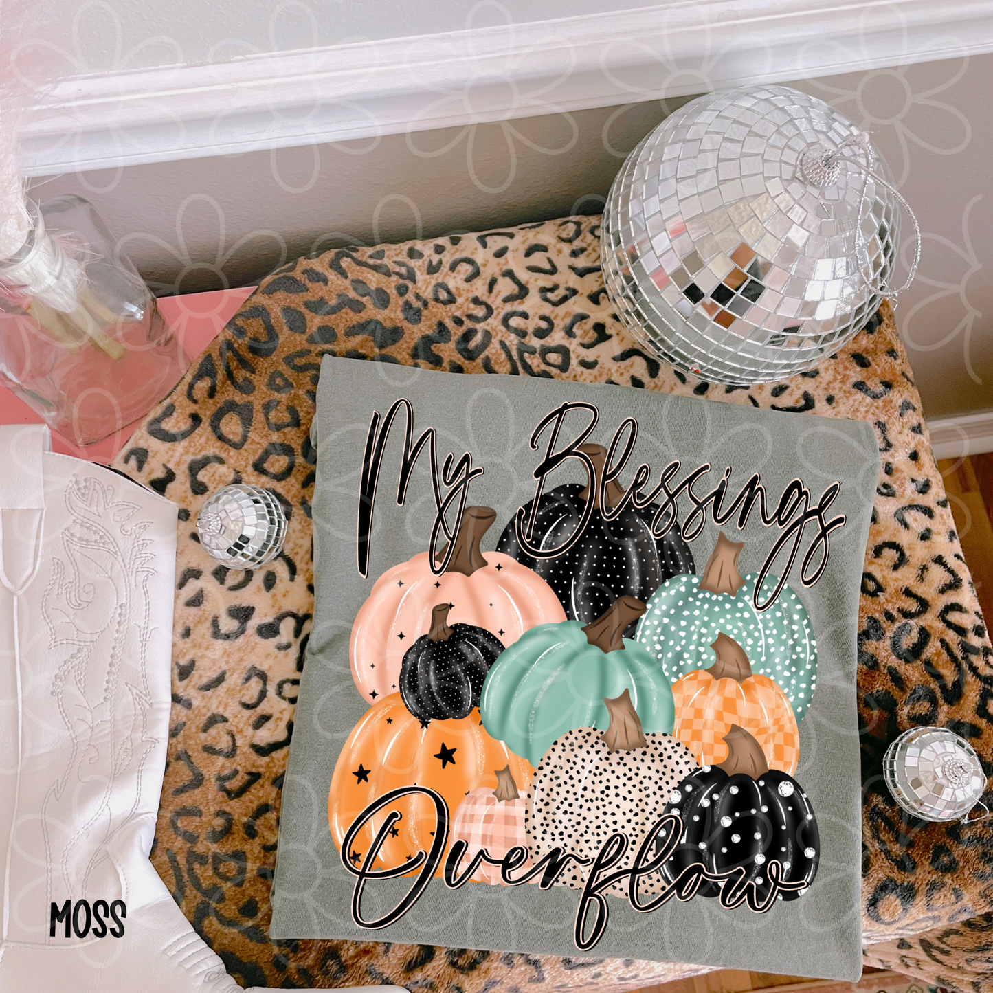 My Blessings Overflow Pumpkins Completed Tee