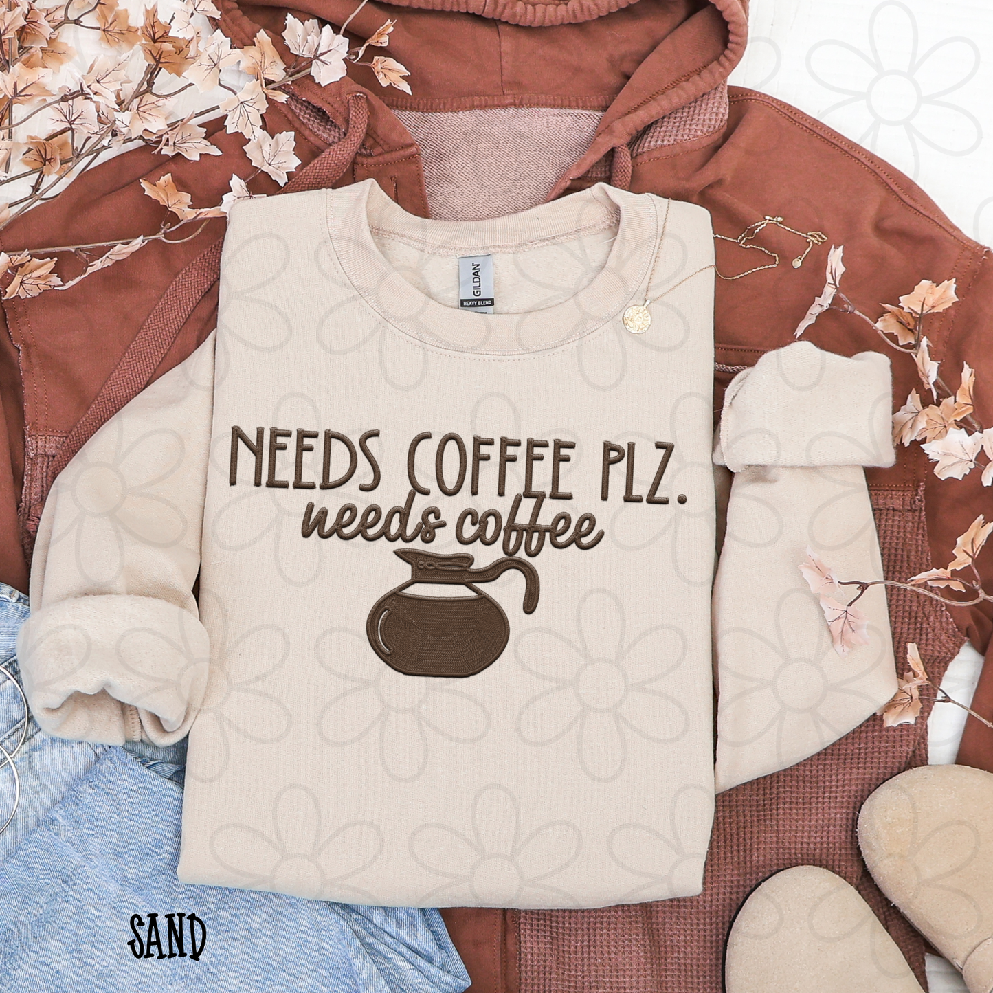 Needs Coffee Plz Completed Tee