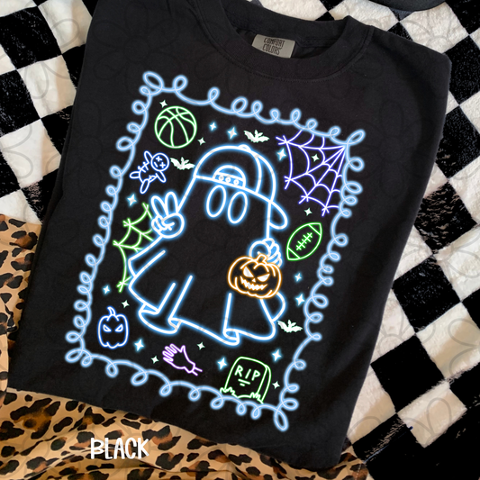 Neon Ghost Hat Completed Tee
