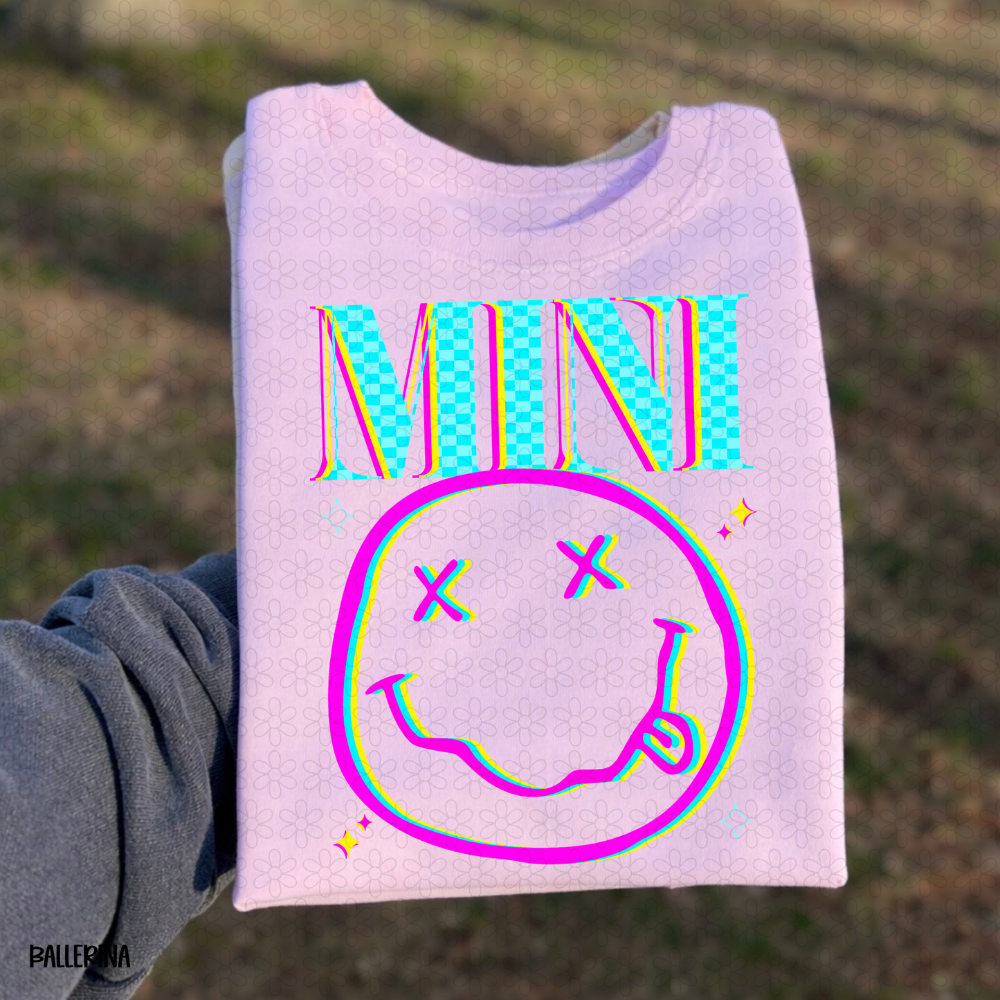Neon Smiley Mini DTF Transfer