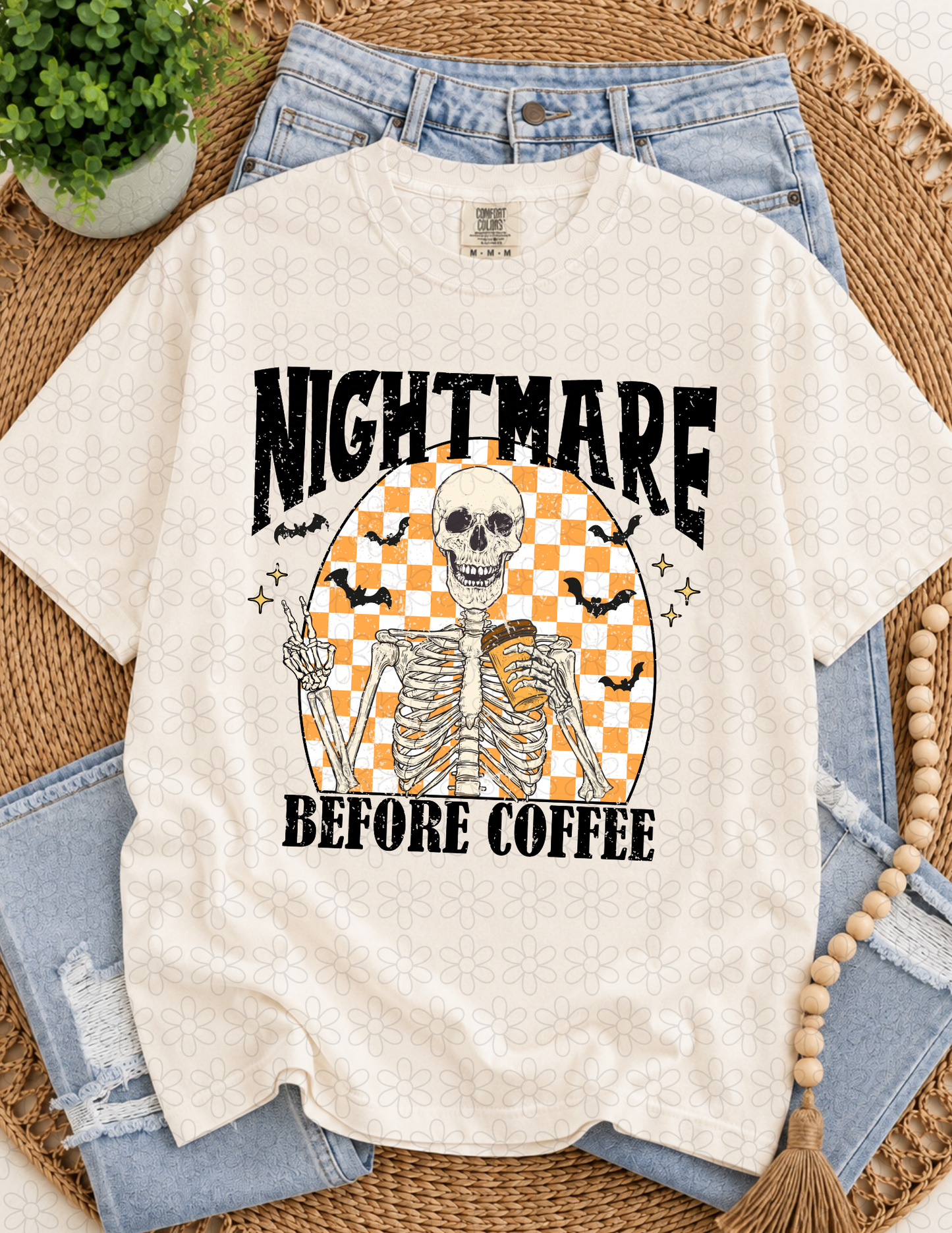Nightmare Before Coffee DTF Transfer