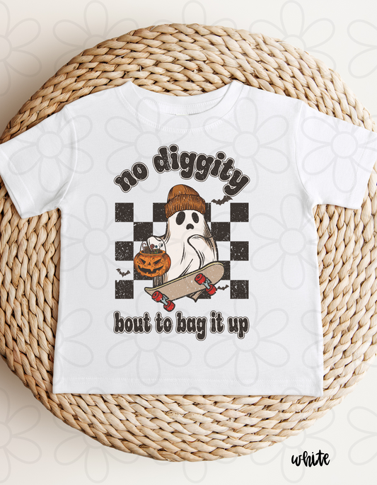 No Diggity Bout To Bag It Up Kids Completed Tee