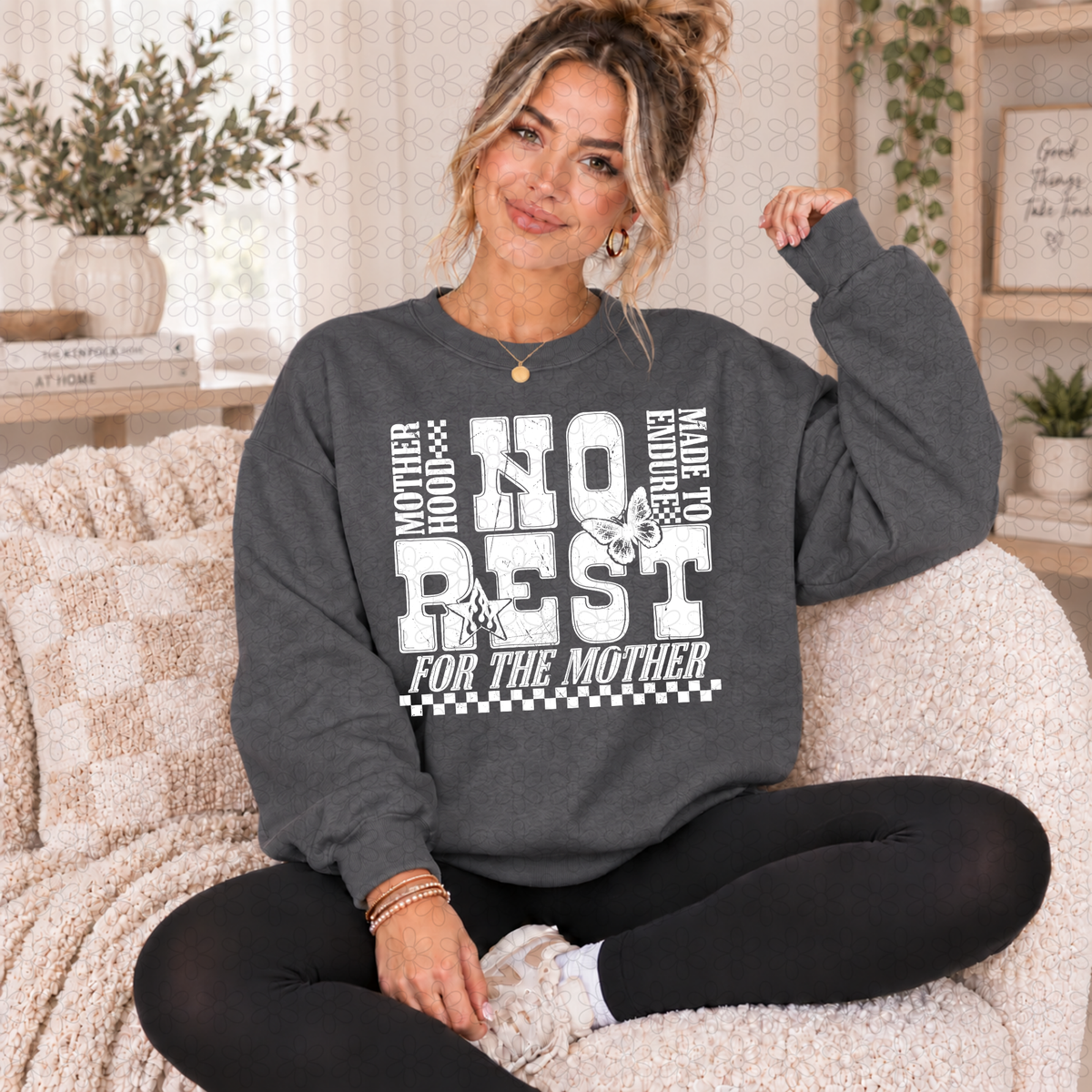no rest for the mother (Multiple Colors) DTF Transfer