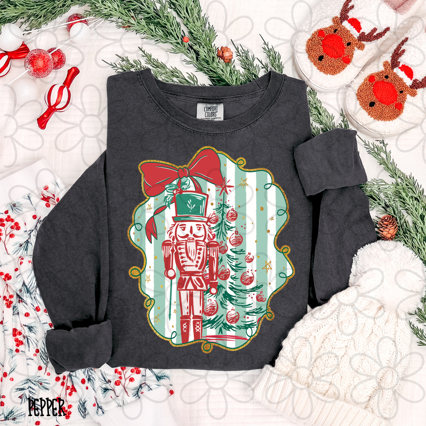 Nutcracker Stripes Coquette Kids Completed Tee