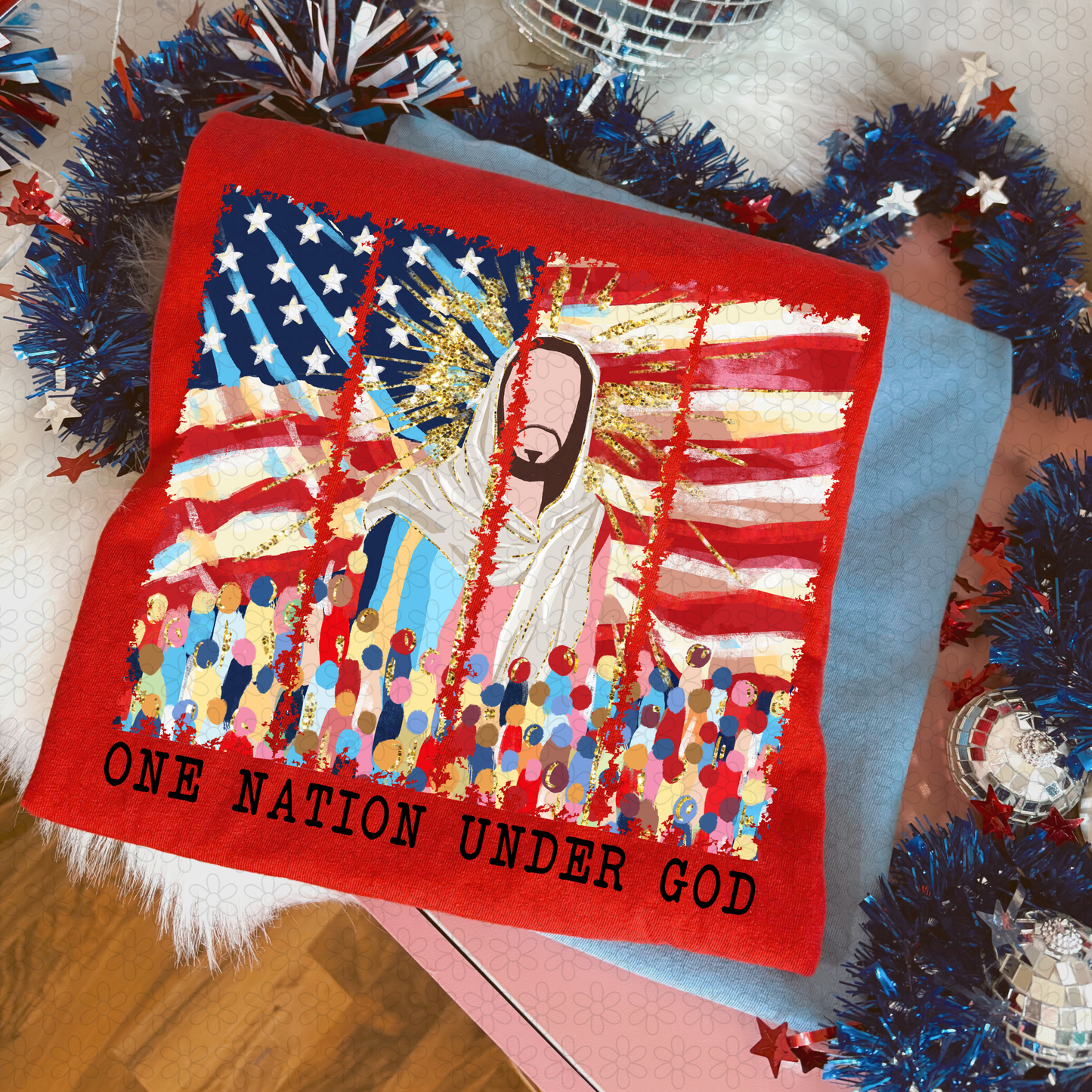 One Nation Under God DTF Transfer