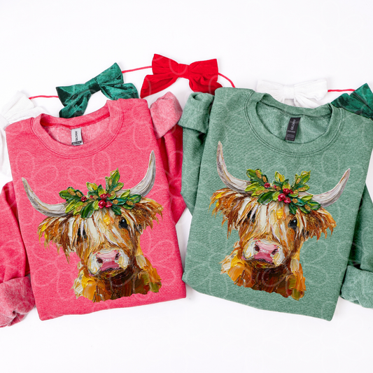 Painted Cow Completed Tee