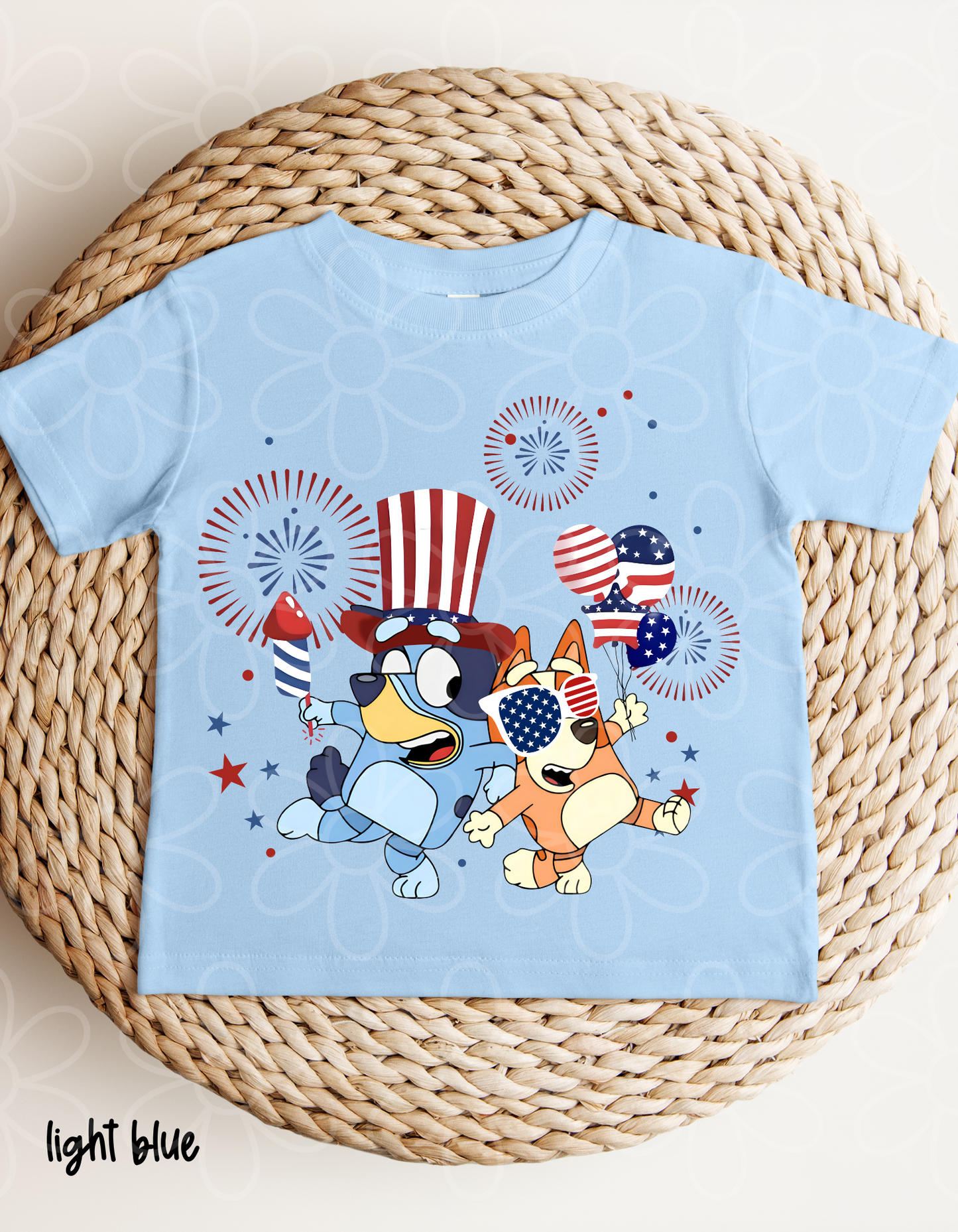 Patriotic Blue Dog DTF Transfer