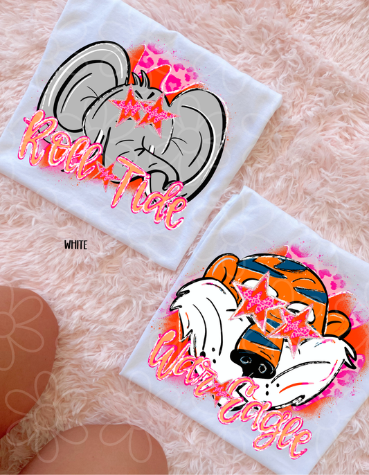 Pink Leopard Teams (Multiple Options) Kids Completed Tee