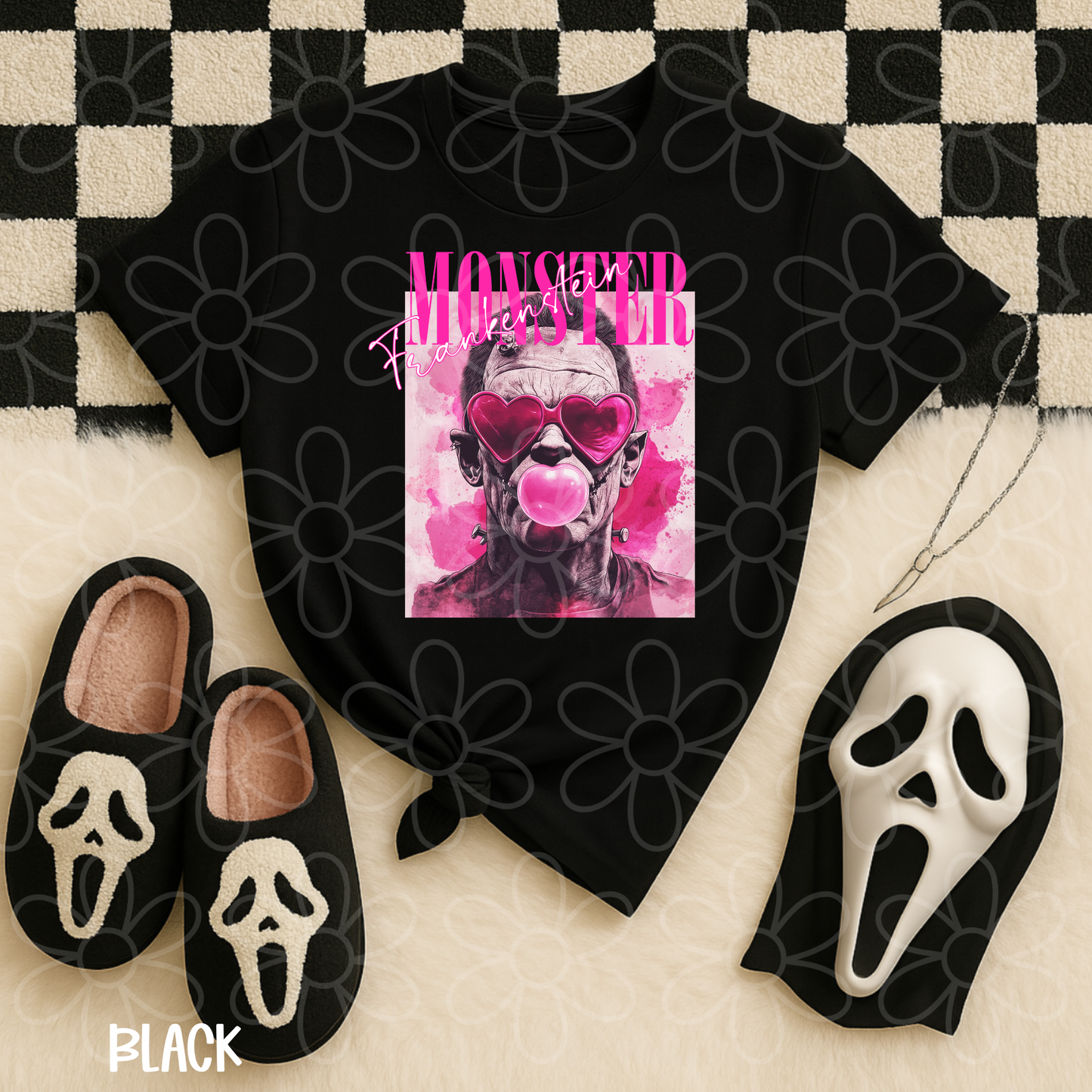 Pink Monster Frankenstein Completed Tee