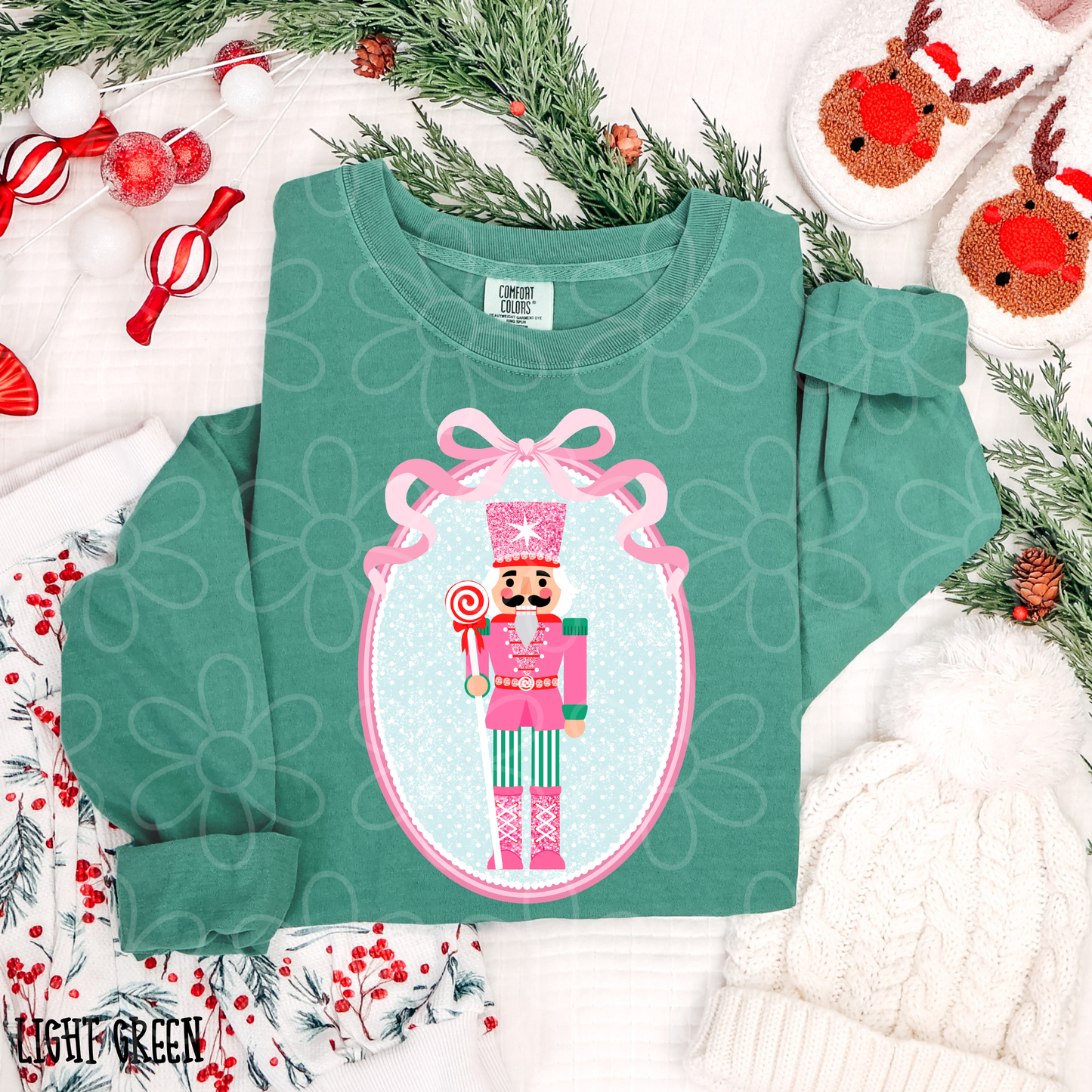 Pink Nutcracker Bow Polka Dots Kids Completed Tee
