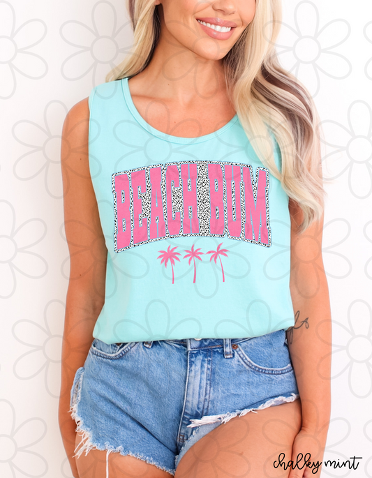 Pink Spotted Beach Bum DTF Transfer