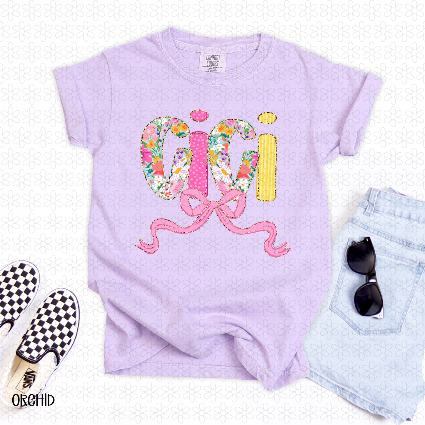 Pink Floral Cici DTF Transfer