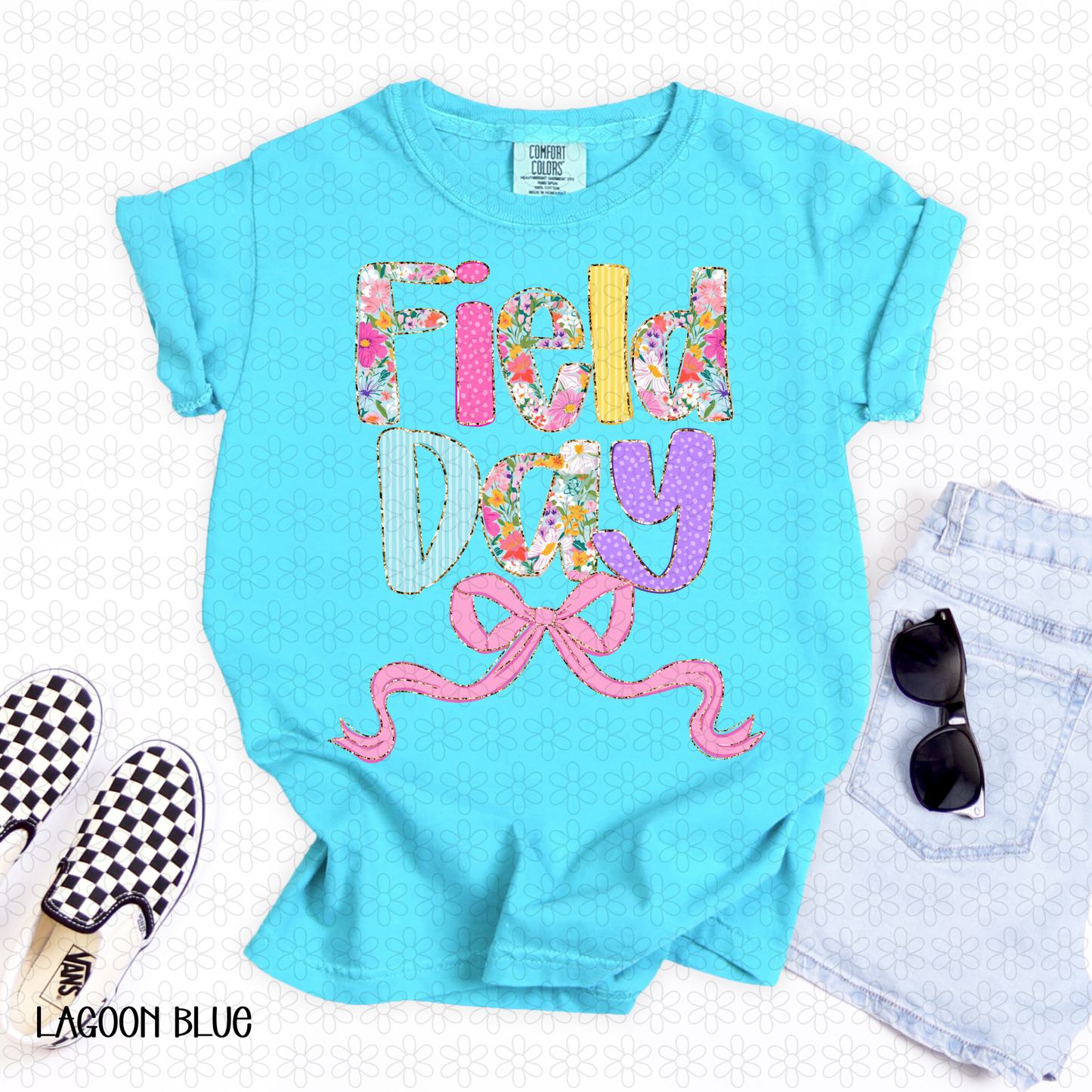 Pink Floral Teacher DTF Transfer