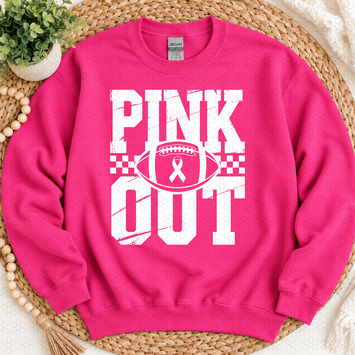 Pink out Football DTF Transfer