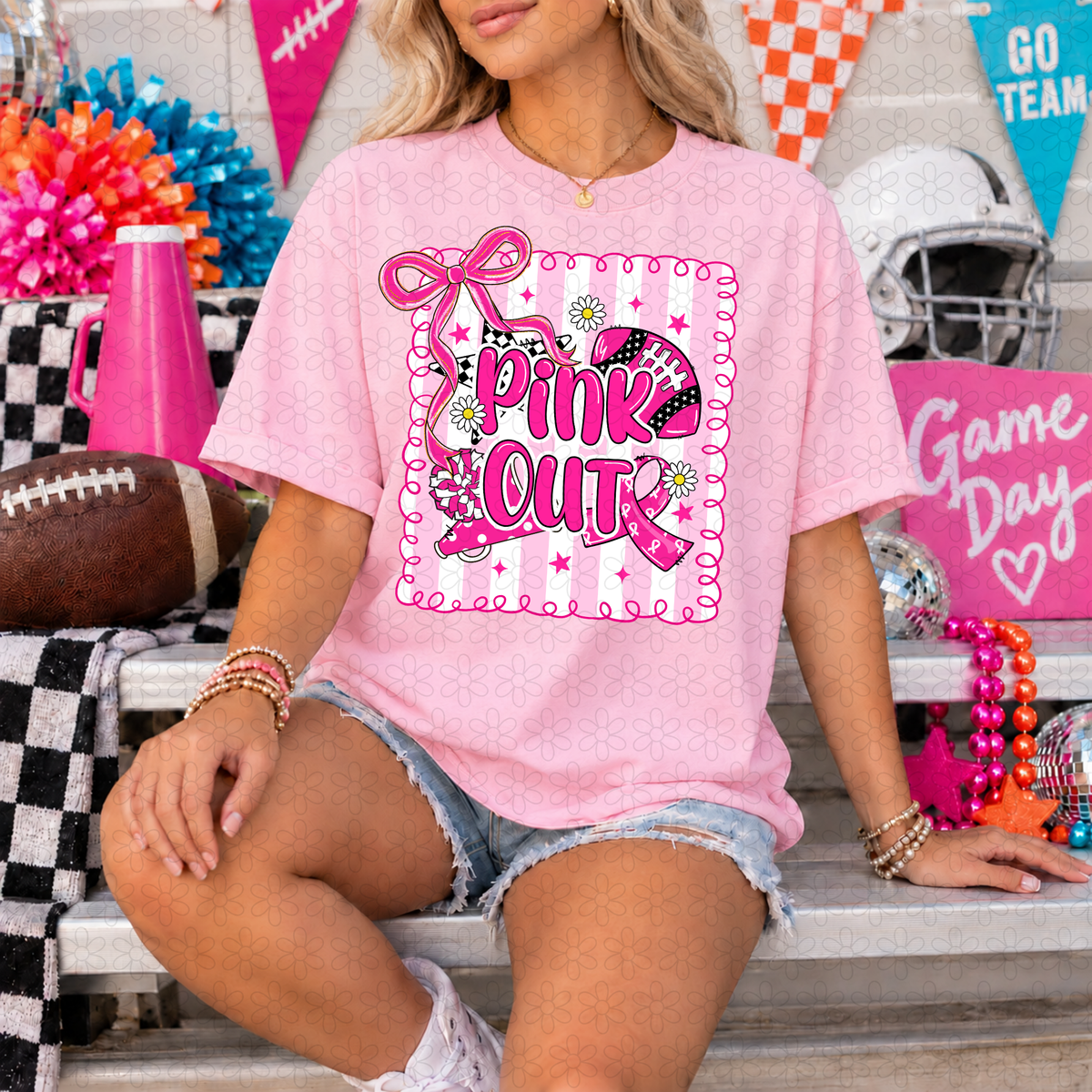 Pink out Stripes DTF Transfer