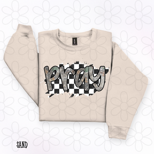 Pray Camo Checkered DTF Transfer