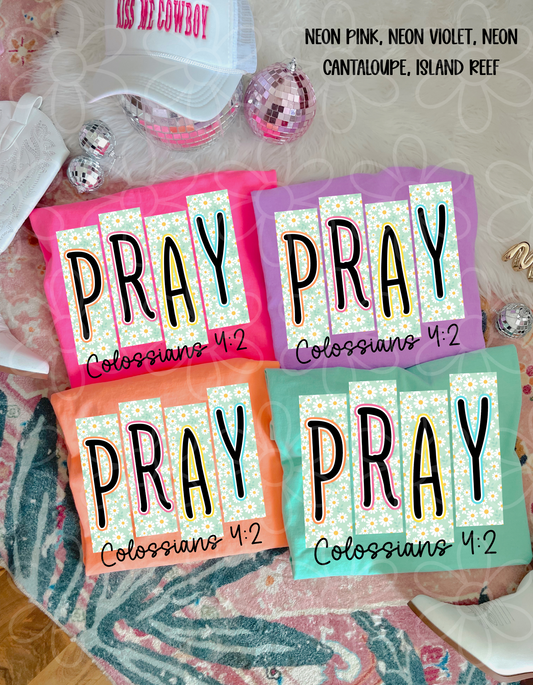 Pray Floral Kids Completed Tee