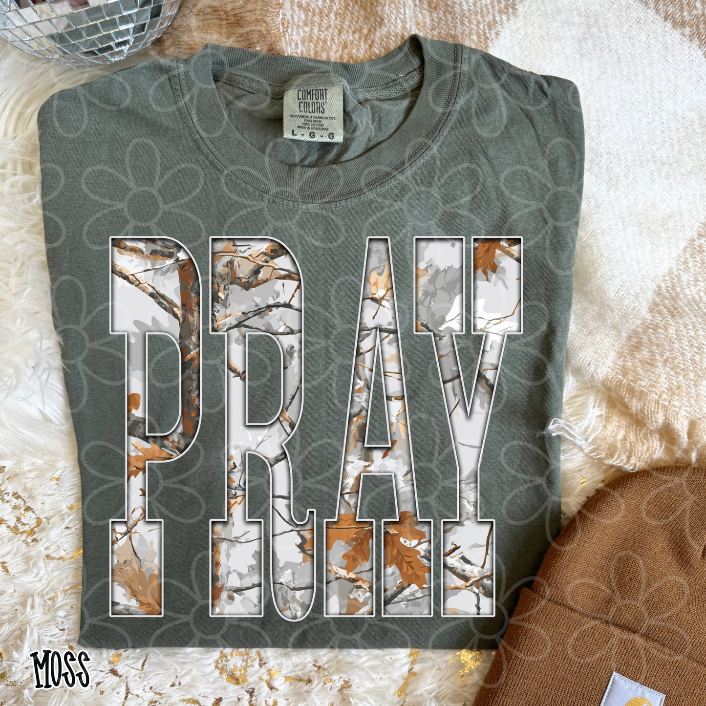 Pray Leafy Camo DTF Transfer