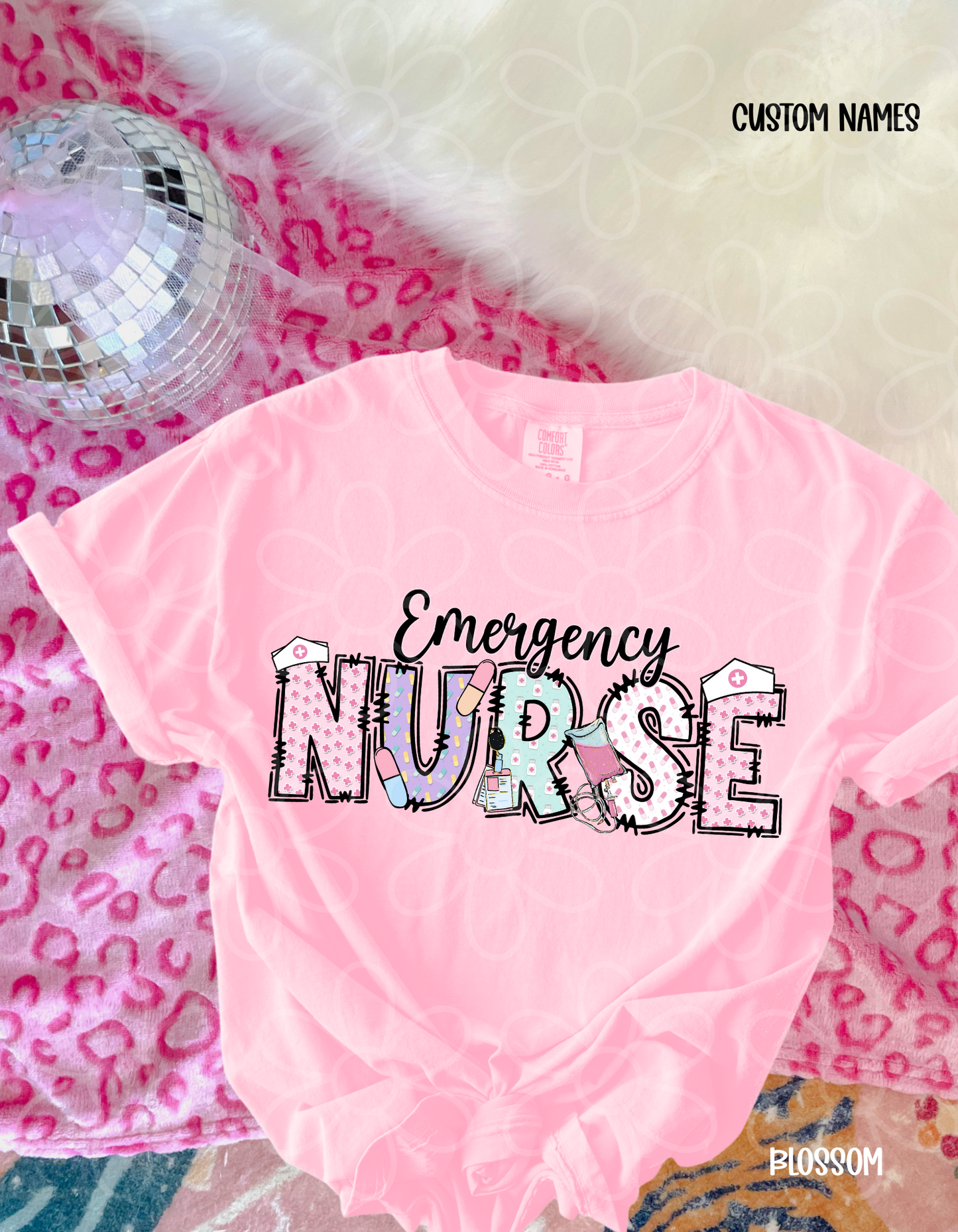 Preppy Emergency Nurse DTF Transfer