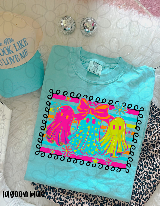 Preppy Ghosts Flowers Kids Completed Tee