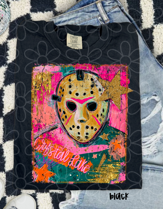Preppy Halloween Crystal Lake Jason Kids Completed Tee
