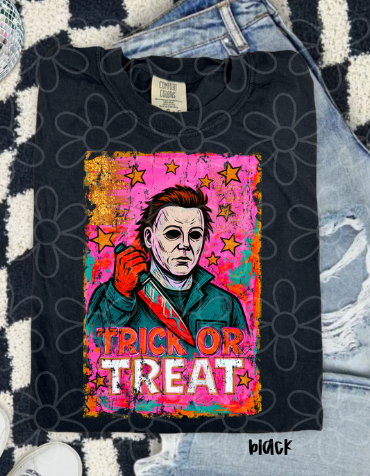 Preppy Michael Myers Trick Or Treat Kids Completed Tee