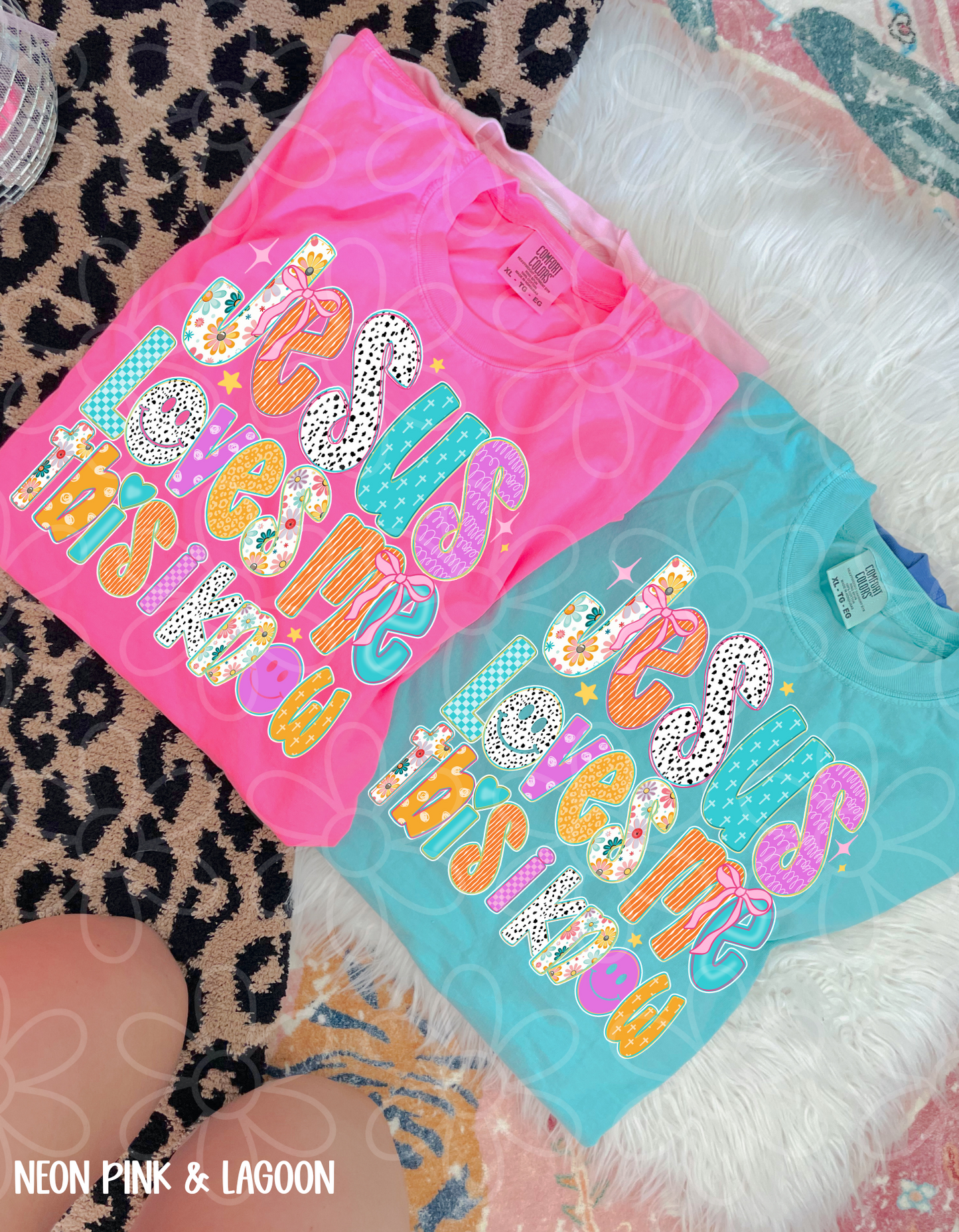 Preppy Patterns Jesus Loves Me This I Know Kids Completed Tee