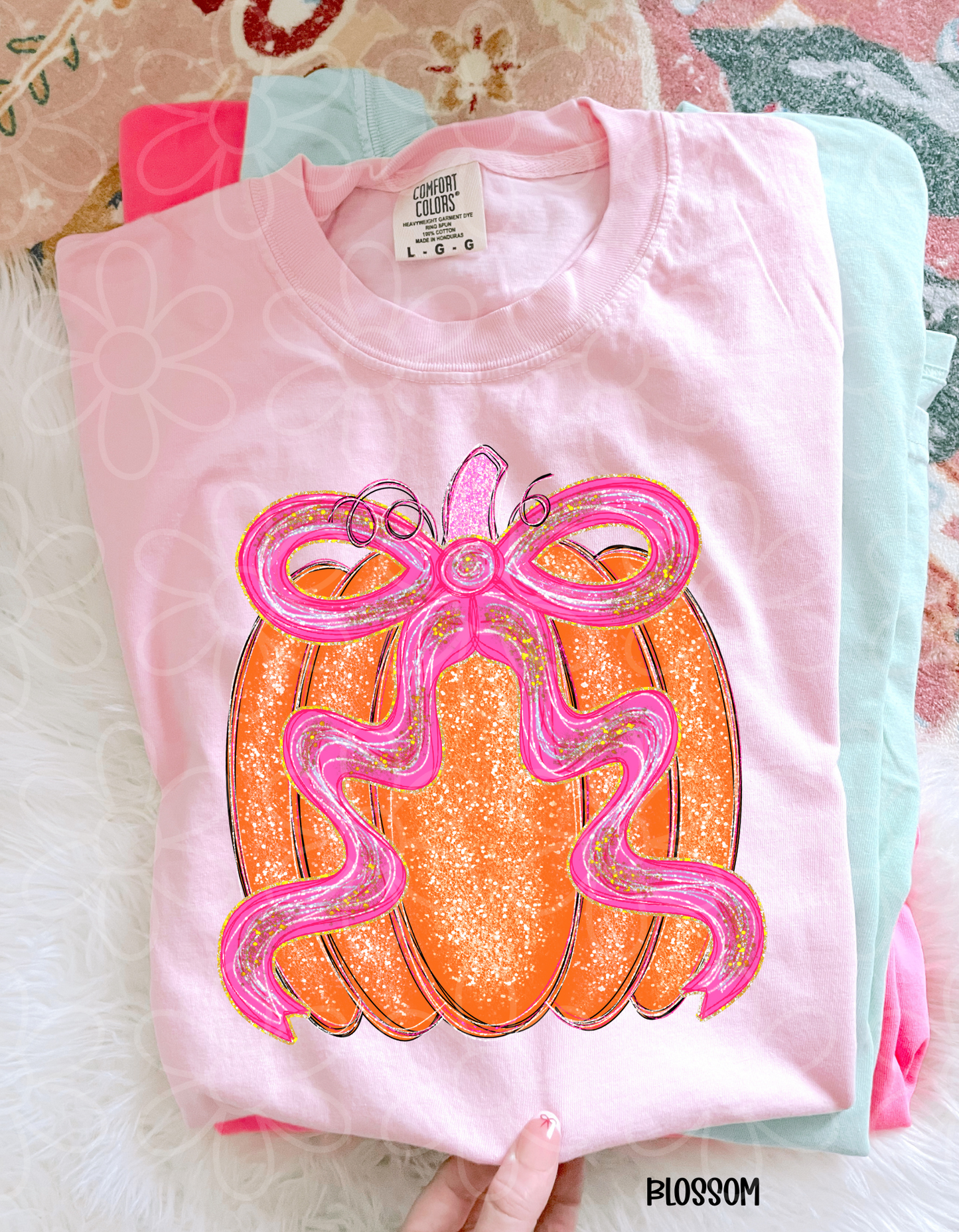 Pumpkin Pink Coquette Bow DTF Transfer