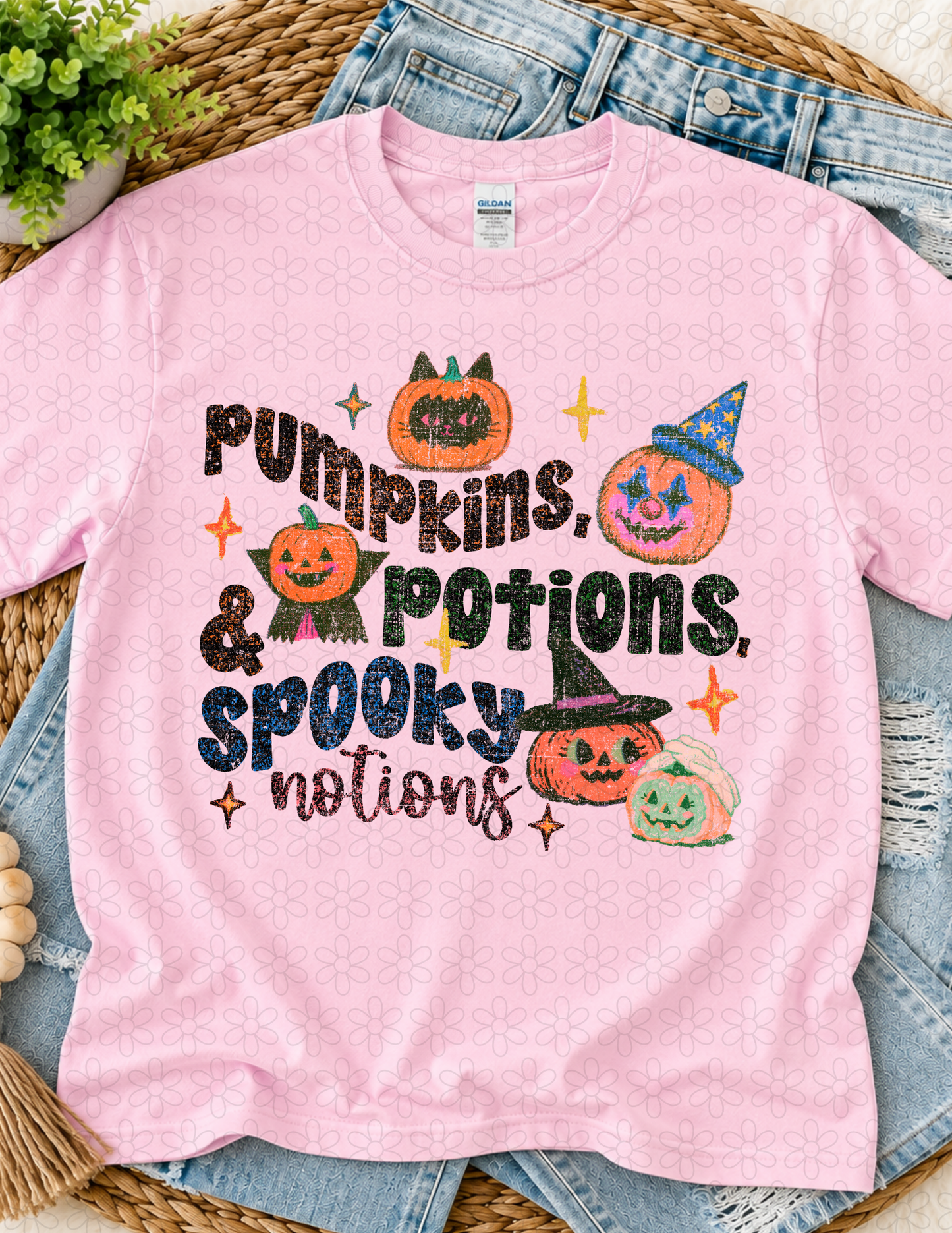 Pumpkins, Potions, Spooky notions DTF Transfer