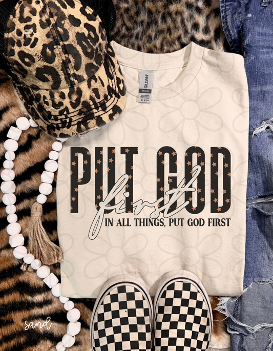 Put God First Stars DTF Transfer