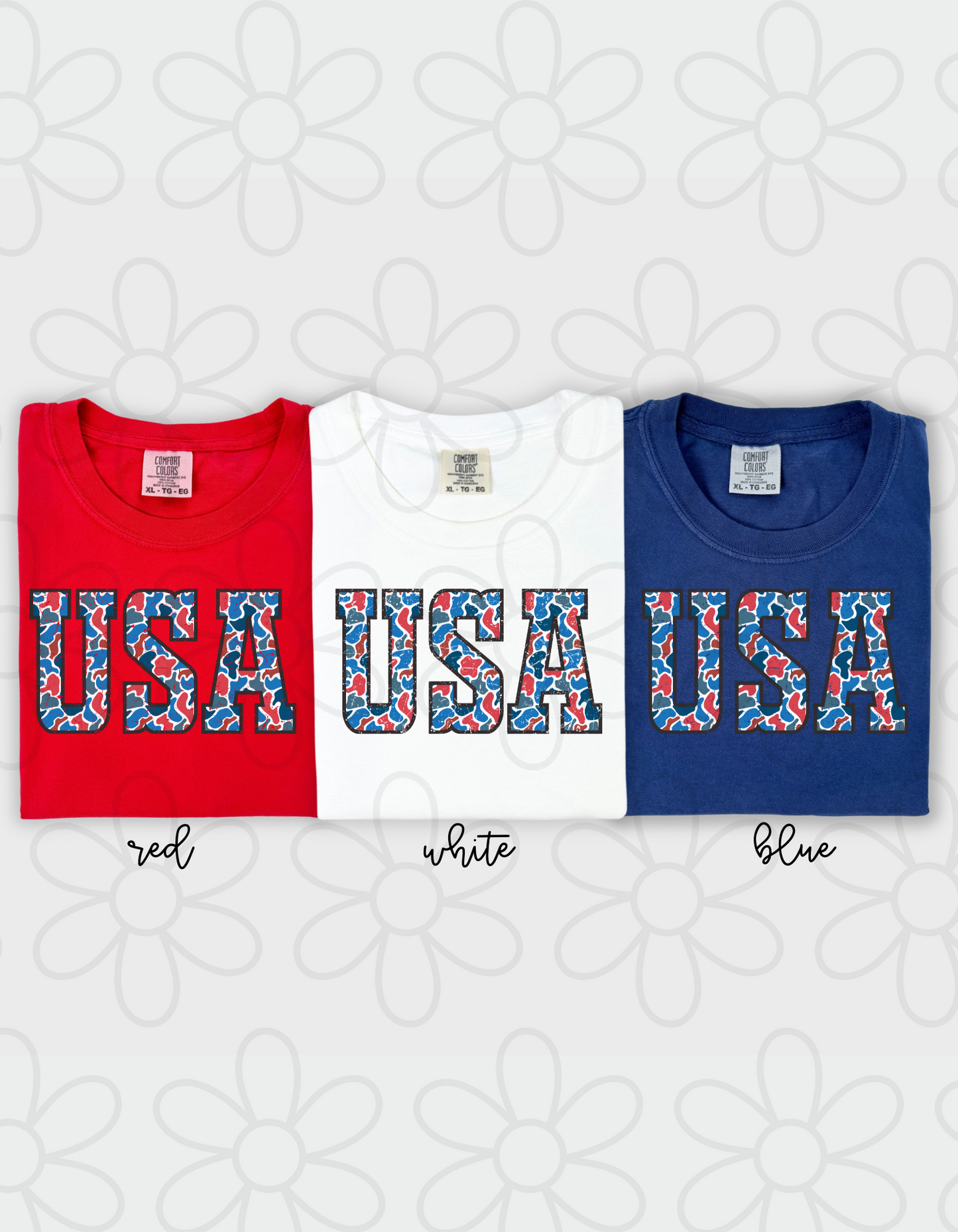 RWB Camo USA Completed Tee