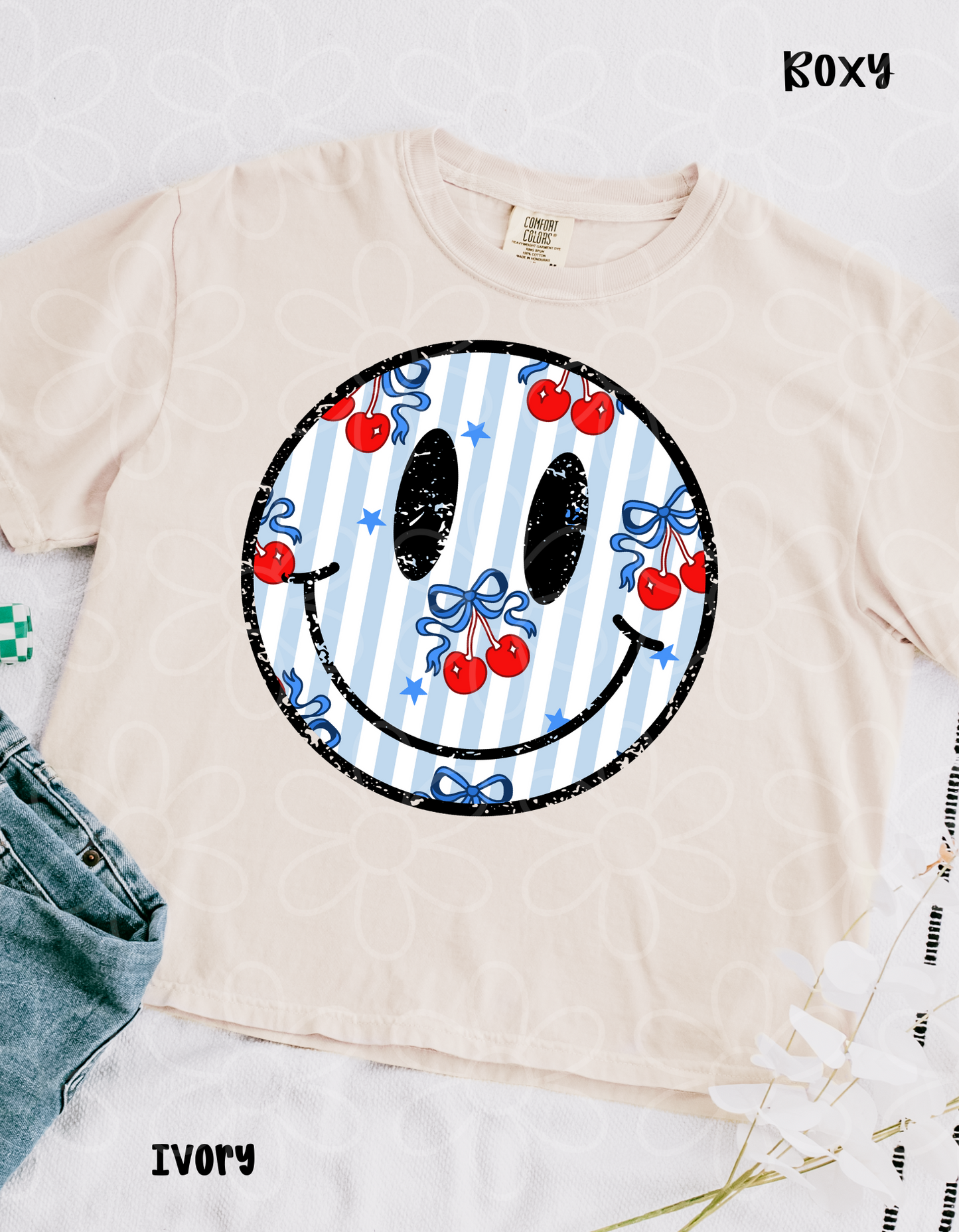 RWB Cherry Smiley Kids Completed Tee