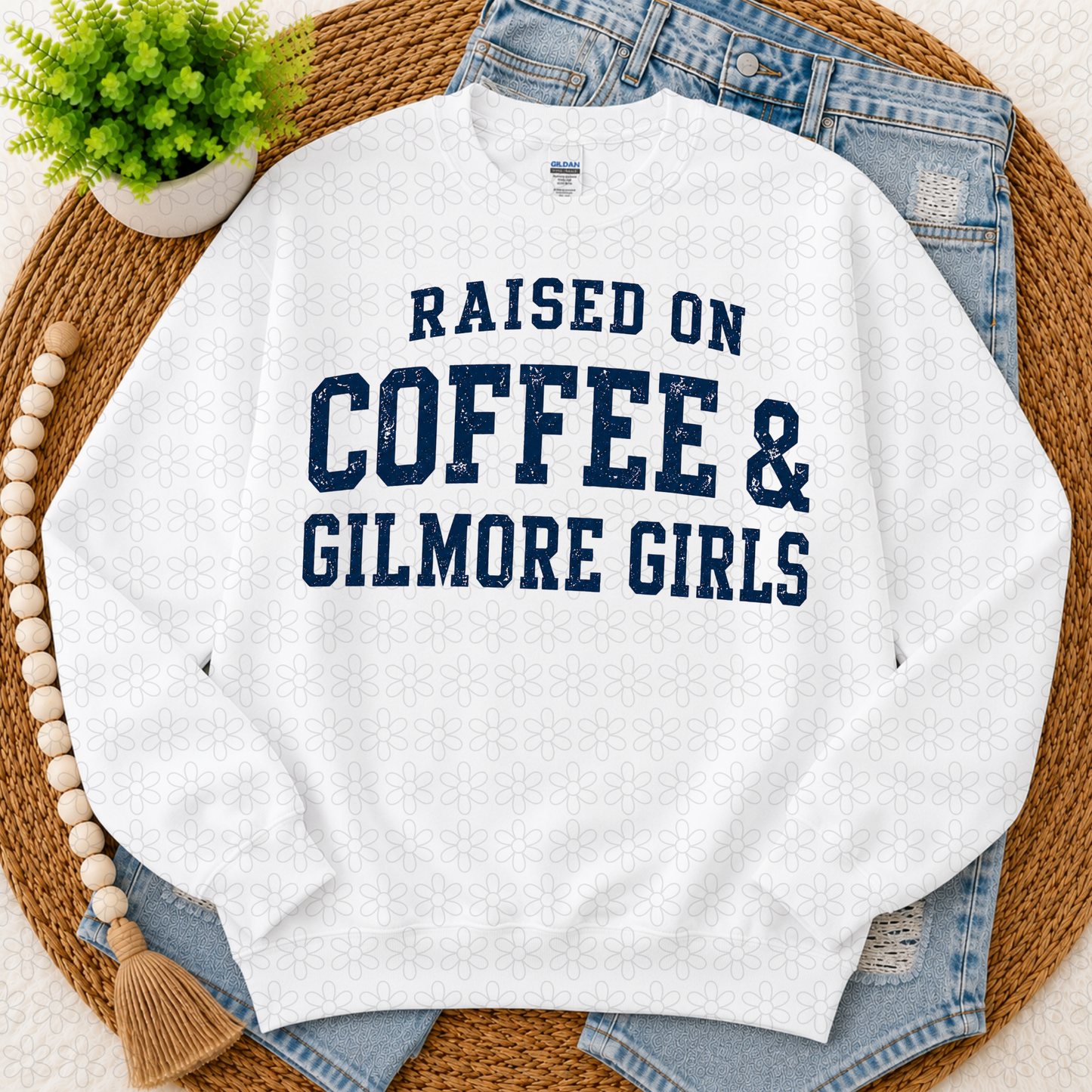 Raised on coffee and gilmore girls DTF Transfer