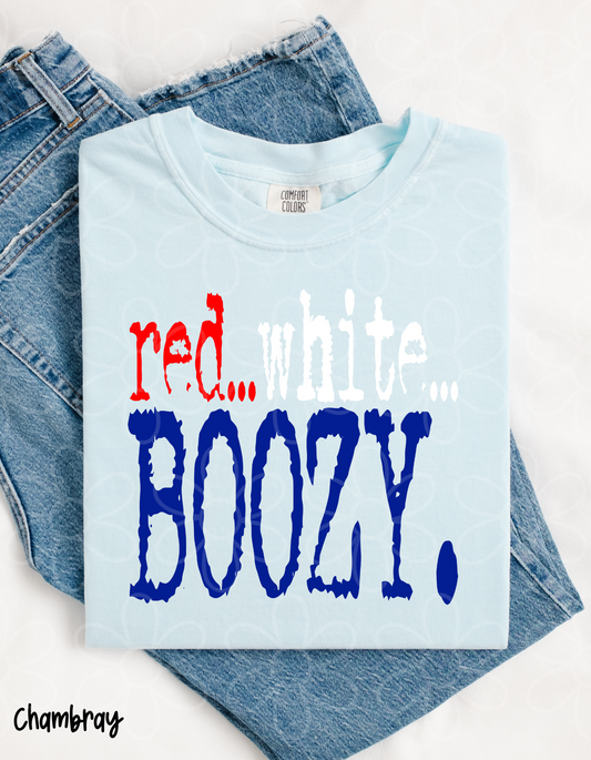 Red White Boozy Completed Tee