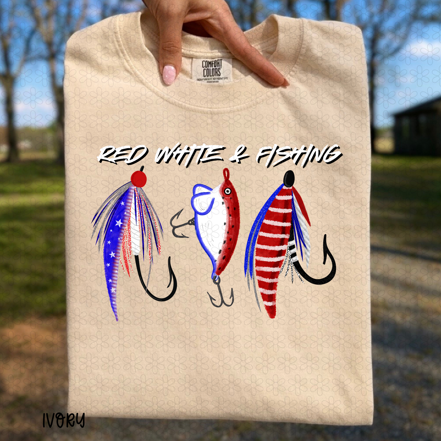 Red White & Fish DTF Transfer