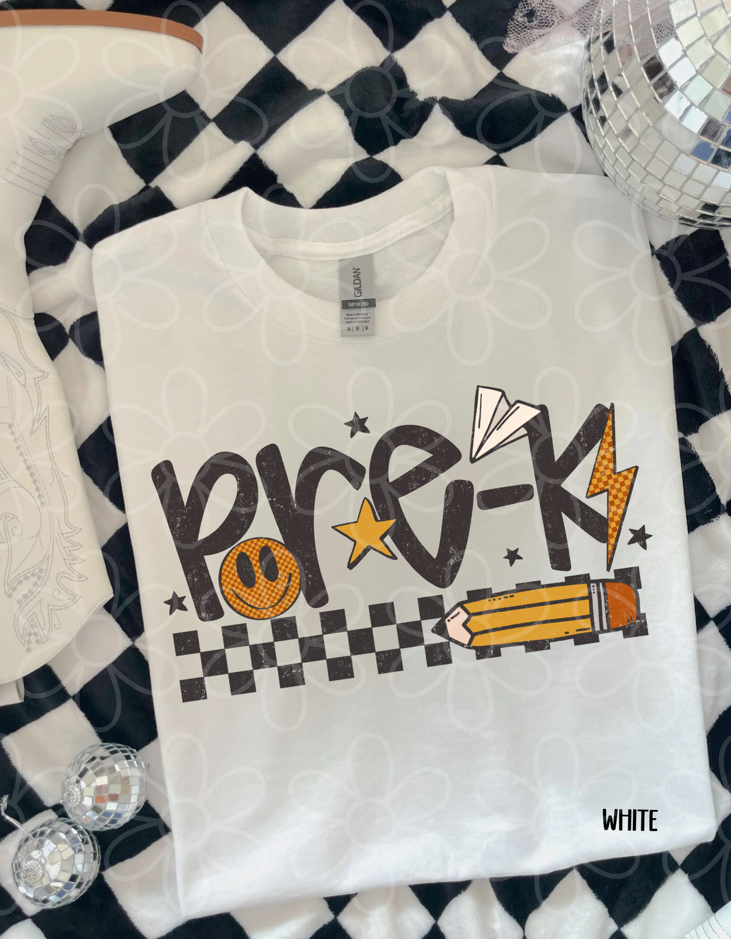 Retro Checkered School Grades (Multiple Options) DTF Transfer