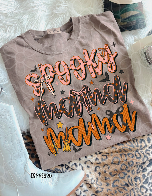 Retro Spooky MaMa Completed Tee
