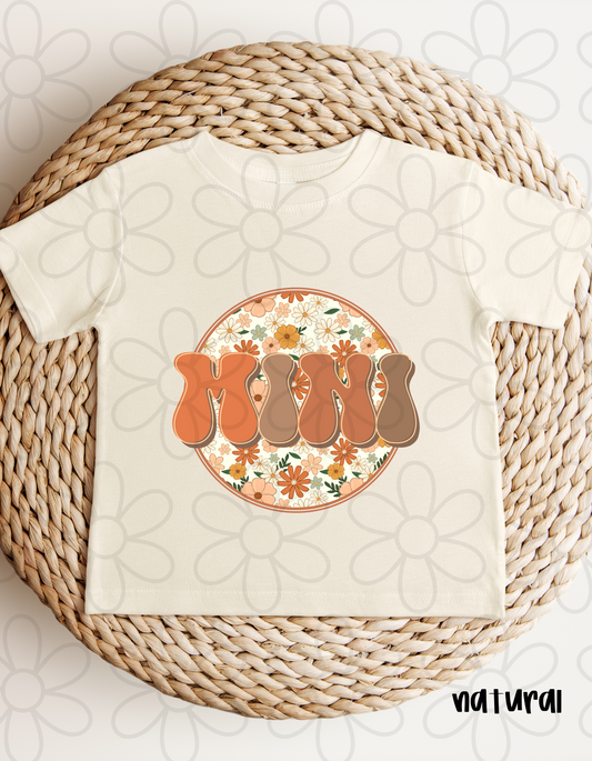 Retro Floral Mini Kids Completed Tee