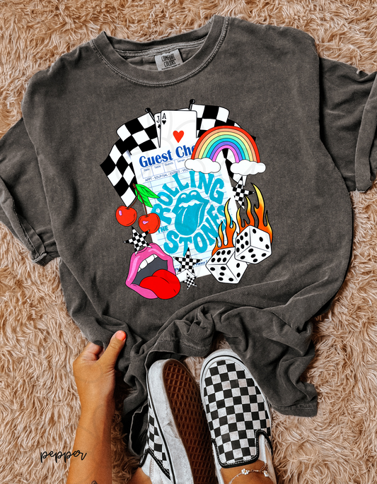 Rolling Stones Guest Check Completed Tee