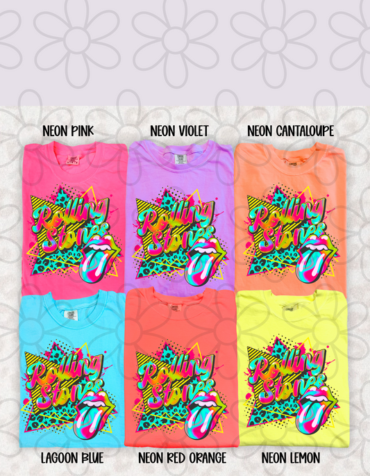 Rolling Stones Multicolor DTF Transfer