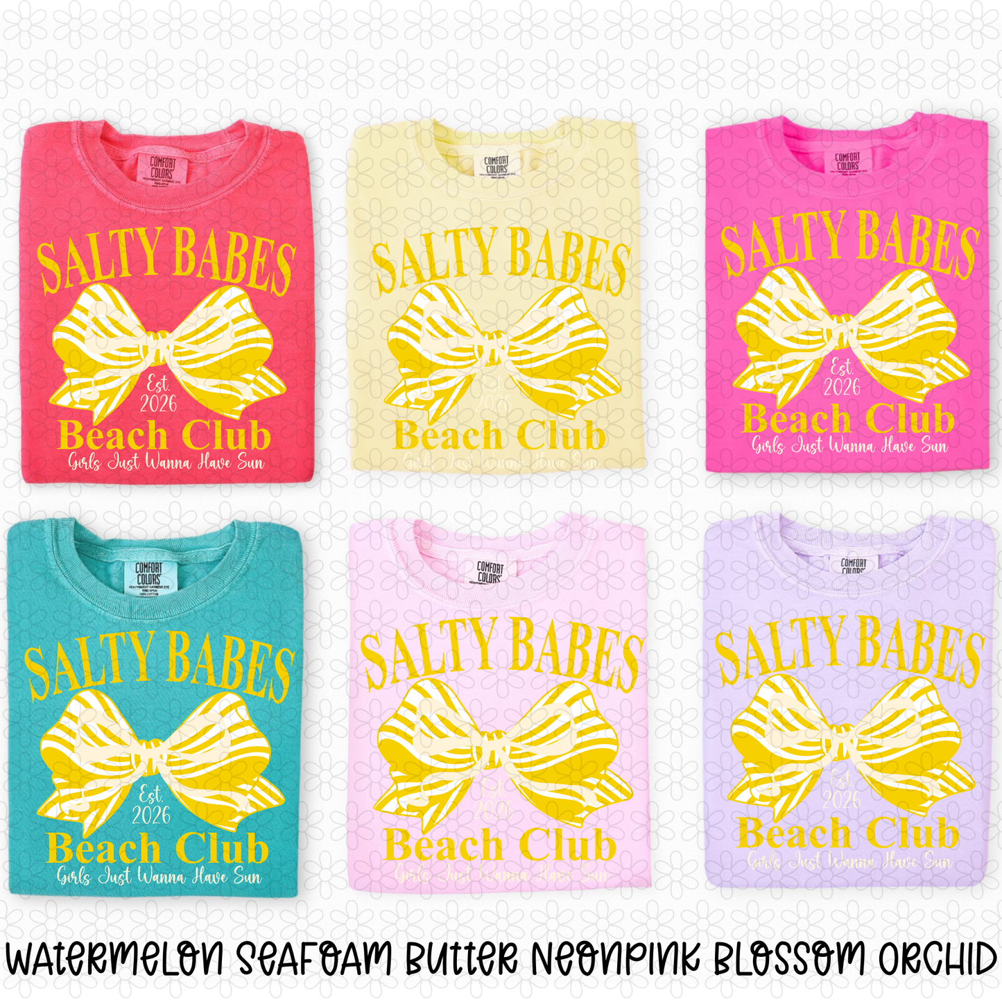 Salty Babes Beach Club- Multiple Colors DTF Transfer